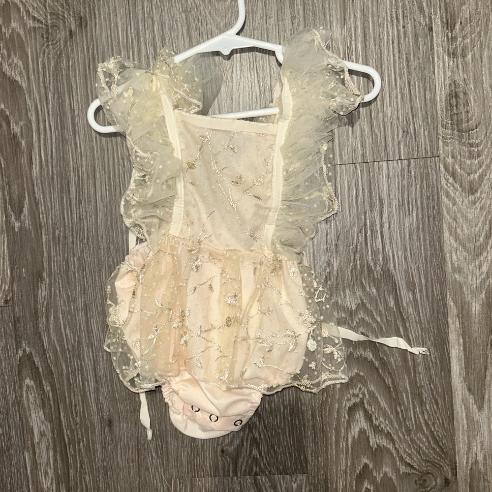 Elegant Cream Starry Kids One Piece